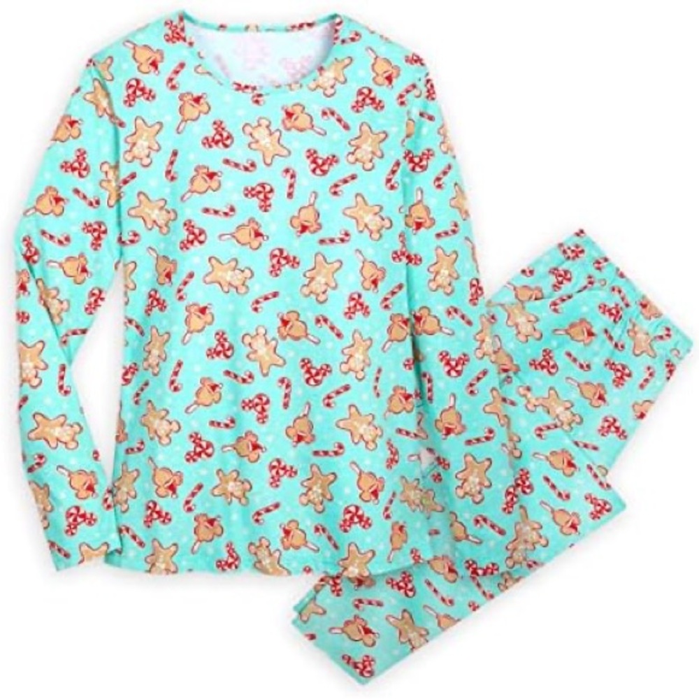 Disney Parks Mickey Mouse Holiday Treats Sleepwear PJs Set for Women Medium